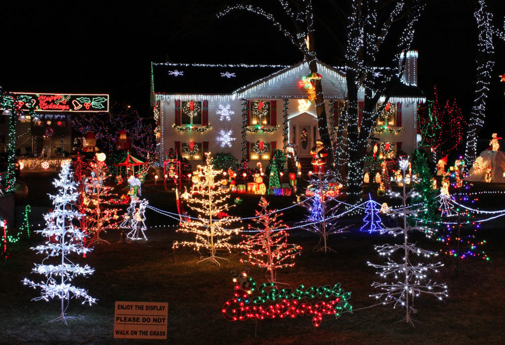 Christmas lights house display
