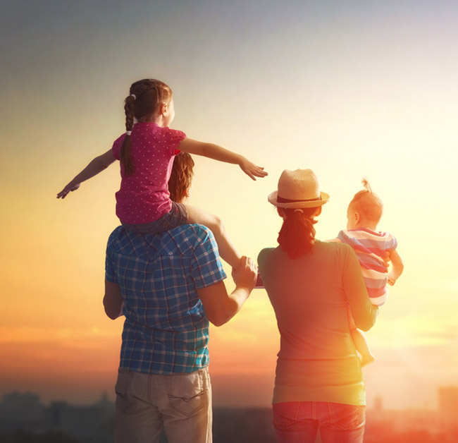 Family sunset