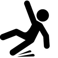 silhouette of man falling down