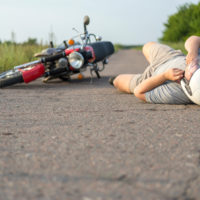 man thrown from bike in motorcycle collision